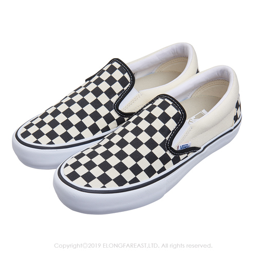 (男)VANS Slip-On Pro 棋盤格休閒懶人鞋*黑白