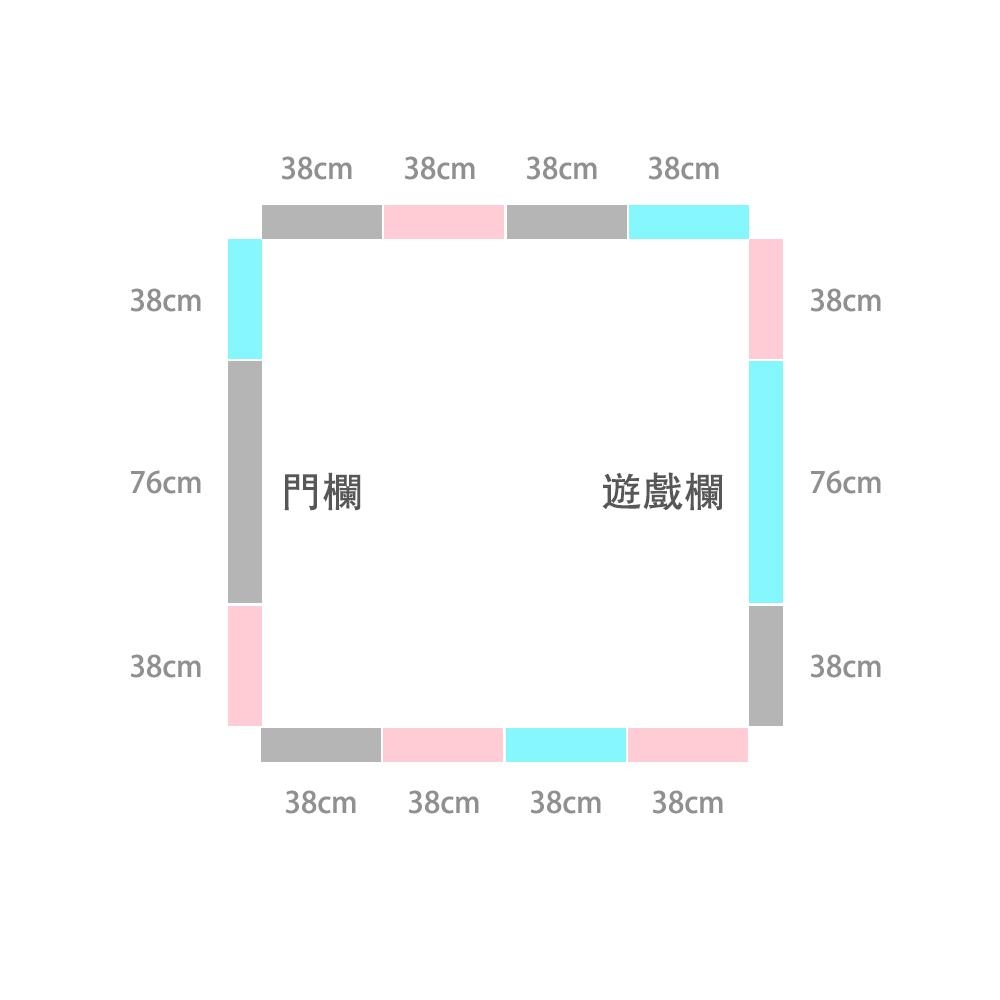 【Caring】馬卡龍城堡遊戲圍欄 (超值14片裝)