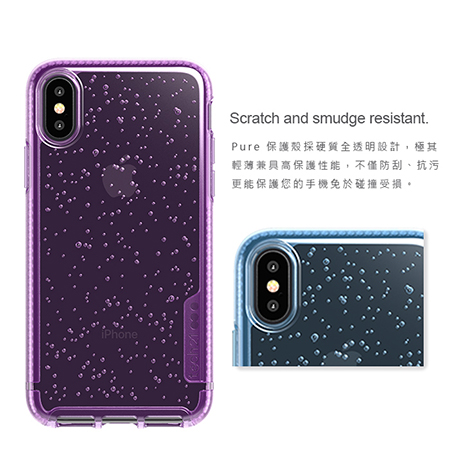 Tech21英國抗衝擊PURE SODA防撞硬式泡泡保護殼-iPhone X/Xs