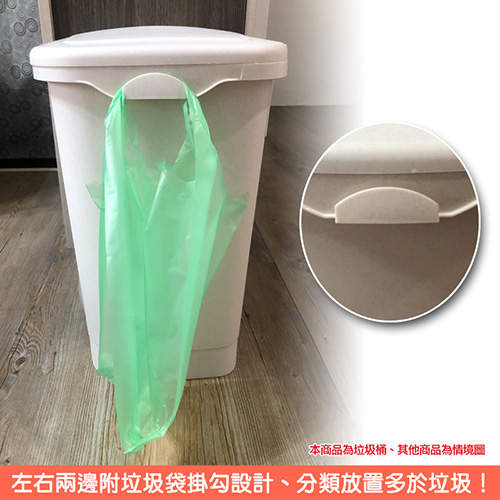 創意達人迪肯雙掀大容量腳踏式垃圾桶30L-2入組