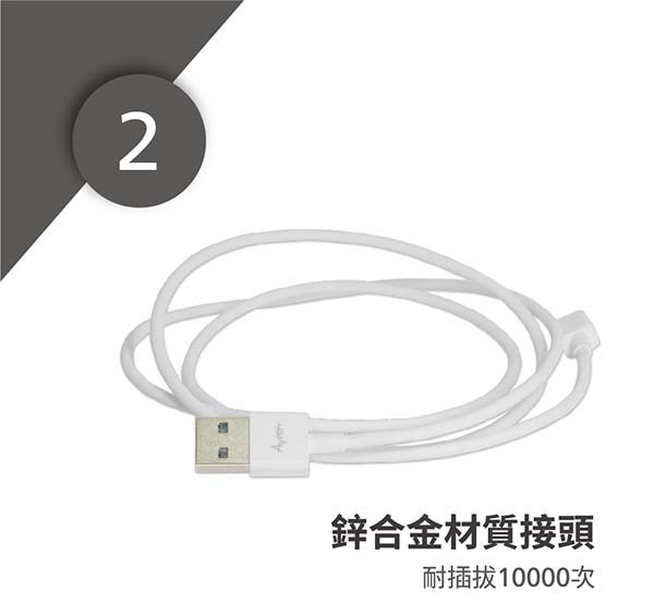 Avier 彩盤系列 Micro USB 2.0充電傳輸線-20cm