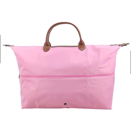 LONGCHAMP LE PLIAGE 延展夾層手提/斜背旅行袋(粉紅)