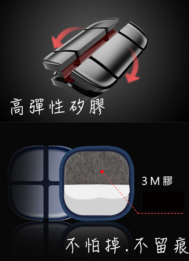 K-Line 十字型數據線固線夾 桌面整線器 線材理線器(三入組)