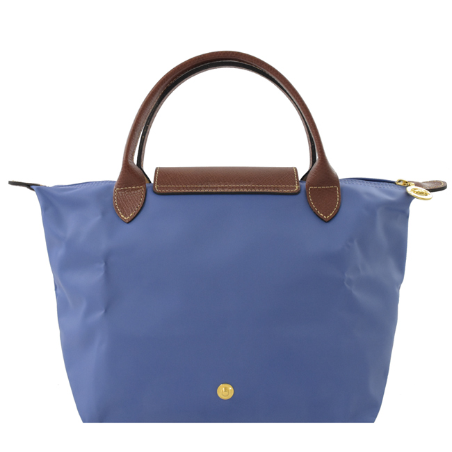 LONGCHAMP Le Pliage Nylon尼龍短把手提包(藍紫/S)