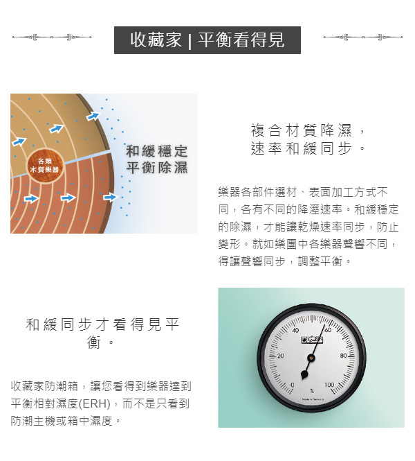 收藏家樂器珍藏專用電子防潮箱 ART-126