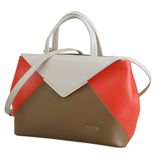 FURLA 金字LOGO信封手提/斜背包(多彩)