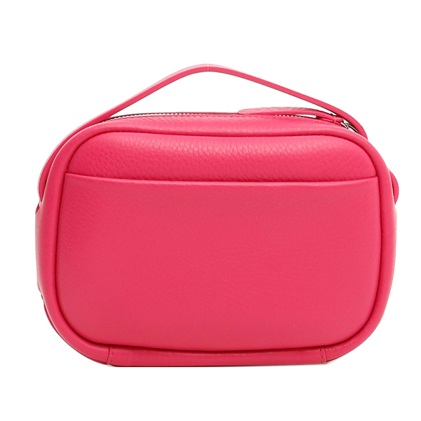 BALENCIAGA 巴黎世家 全皮斜背包(桃色黑字)