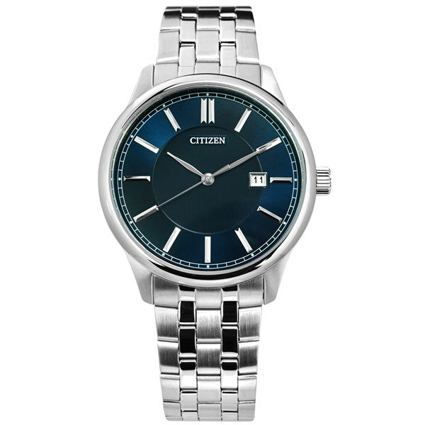 CITIZEN 礦石強化玻璃日期手錶(BI1050-56L)-深藍色/40mm | 其他男