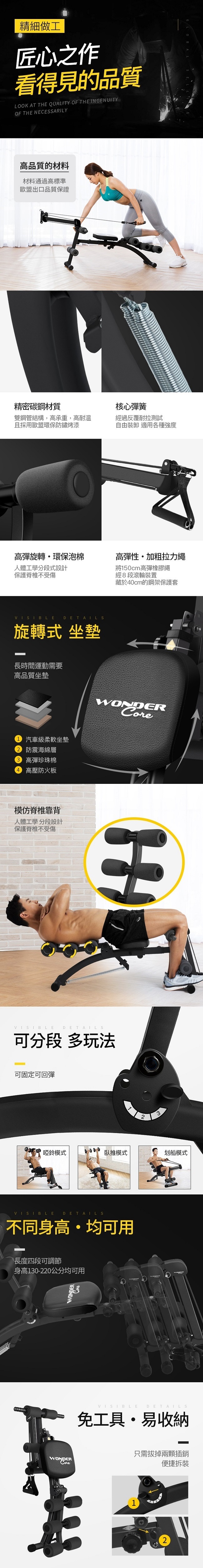 Wonder Core 2 全能塑體健身機 (強化升級版)-暗黑新色