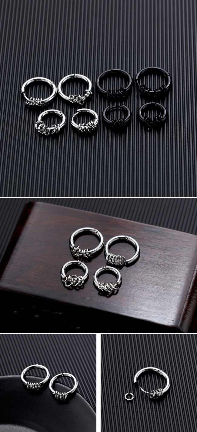 梨花HaNA 韓國鈦鋼環扣圈飾不鏽鋼耳環