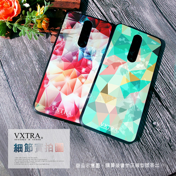 VXTRA Samsung Galaxy S10 鋼化玻璃防滑全包保護殼(繽紛閃鑽)