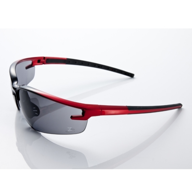 【Z-POLS】質感黑紅漸層 舒適配戴感 頂級PC黑灰防爆運動眼鏡