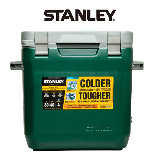 美國Stanley 可提式Cooler冰桶28.3L 綠色