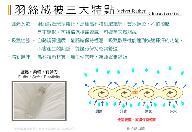 FOCA舒柔 頂級雙人科技羽絲絨冬被2KG(台灣製)