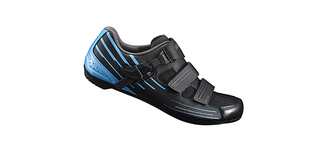 【SHIMANO】RP3 男性公路車性能型車鞋 寬楦 黑/藍色
