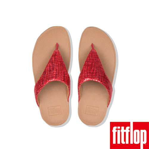 FitFlop CHAIN PRINT夾腳涼鞋紅色