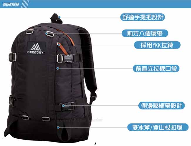 GREGORY ALL DAY 日系雙肩休閒後背包22L_黑