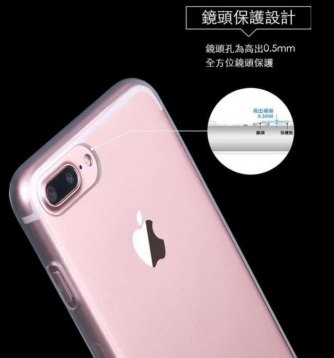 Mooke iPhone 7 /8 抗摔保護殼-透明