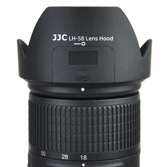 JJC副廠Nikon遮光罩HB-58-(黑色蓮花)LH-58