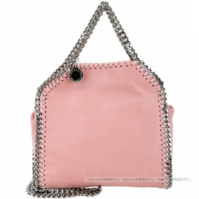 Stella McCartney Falabella Tiny 迷你兩用鍊帶包(玫瑰粉)