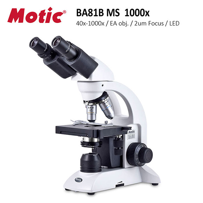 【Motic】BA81B MS 1000x 中型雙眼LED蓄電複式生物顯微鏡