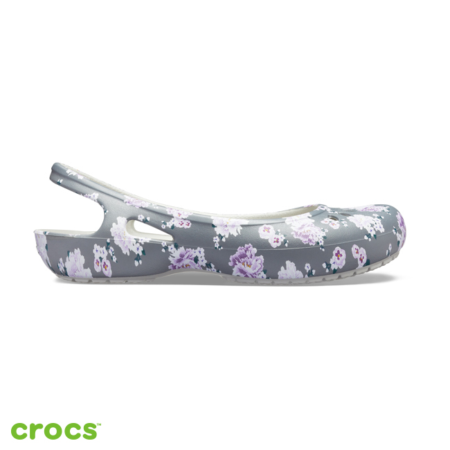 Crocs 卡駱馳 (女鞋) 卡笛印花平底鞋 205863-96M