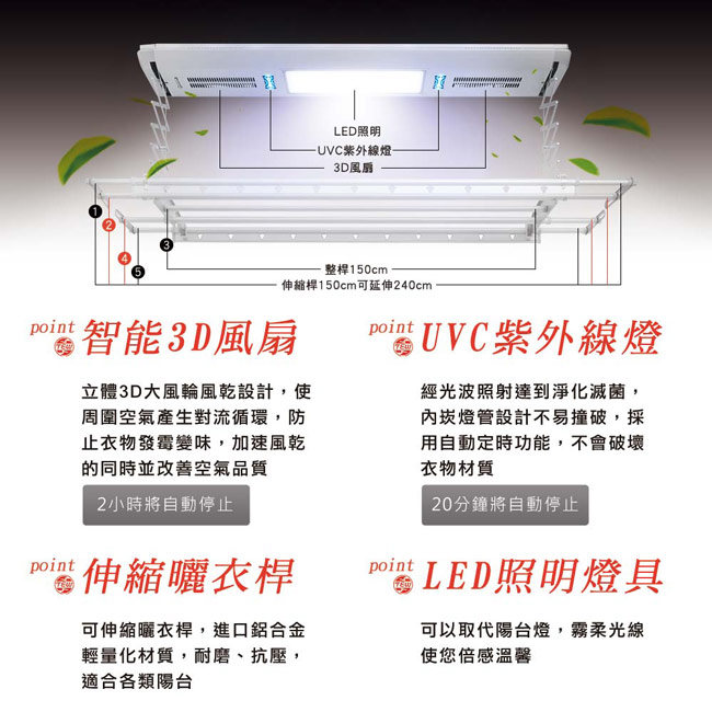 台熱牌萬里晴烘衣曬衣組 乾衣機TCD-7.0RJ+曬衣機TCM-240SS 基本安裝