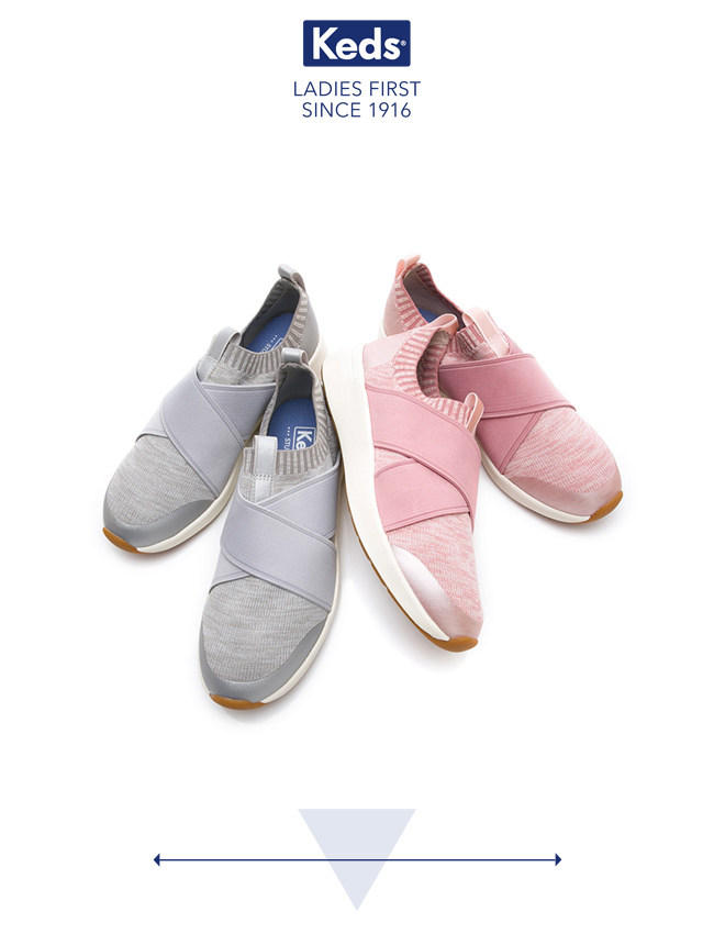 Keds Studio 完美包覆輕量休閒鞋-淺灰