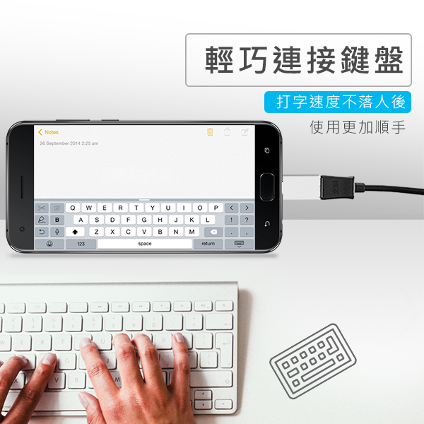 【innfact】 USB-C to USB-A 3.0 OTG 轉接器(白色)