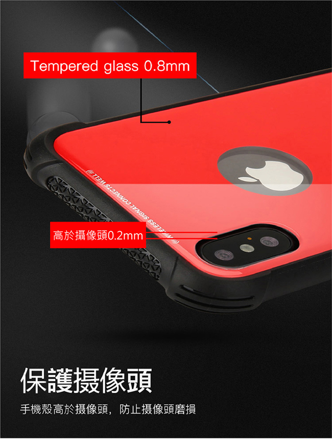 9H鋼化玻璃手機殼系列 Apple iPhone 8 Plus (5.5吋) (白色)