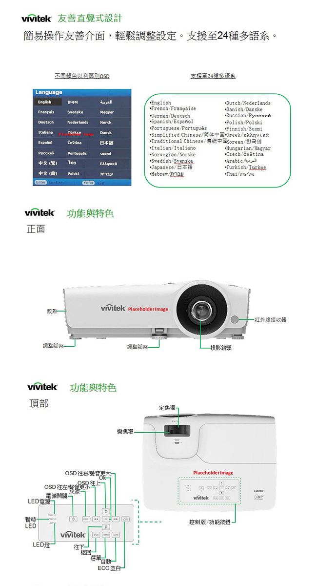 VIVITEK DH268 1080p 投影機(3300流明)