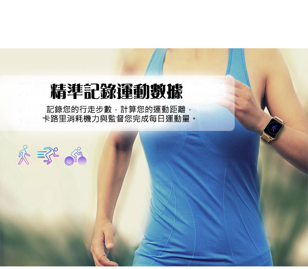 My Watch 彩色運動時尚藍牙智慧手環(音樂播放/訊息提醒) MY18