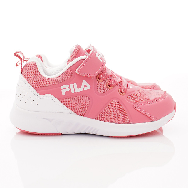 FILA頂級童鞋 透氣反光運動款 FO04T-511粉白(中大童段)