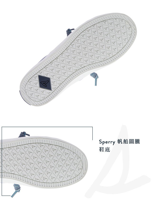 SPERRY 經典復古甜心粉嫩帆布鞋(女)-亮藍