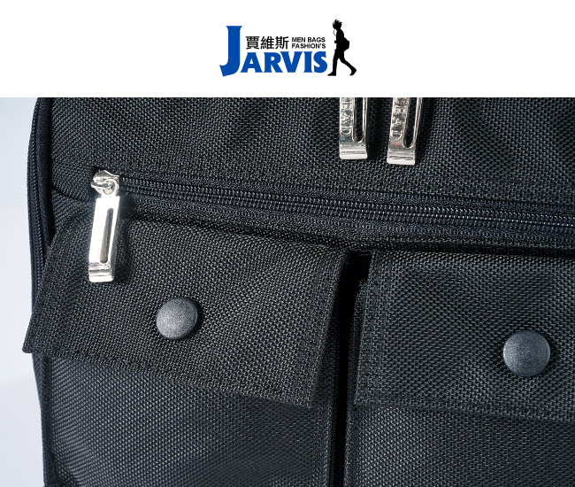 Jarvis賈維斯 側背包 休閒公事包-黑仕II-8811-2