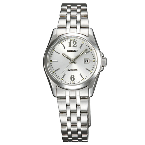 ORIENT東方錶 子午新氣質石英女錶鋼帶(SSZ3W004W0)-銀白面x27mm