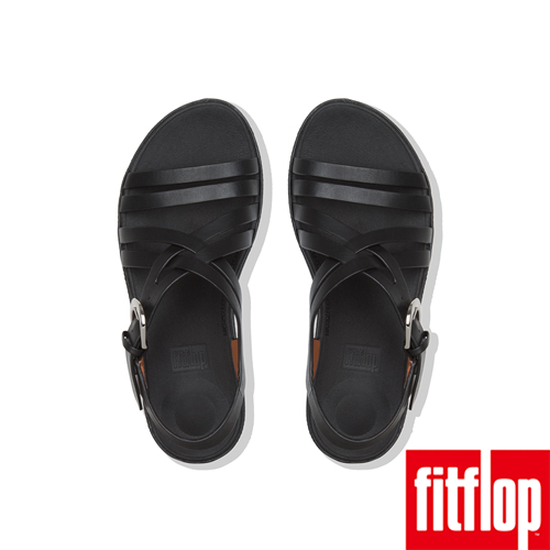 FitFlop NAIA交叉後帶涼鞋黑色