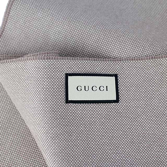 GUCCI 卡其/咖啡雙色單邊 G LOGO 100%羊毛圍巾