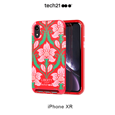 Tech21 英國超衝擊 Evo Luxe iPhone XR 防撞皮質保護殼-杜鵑花