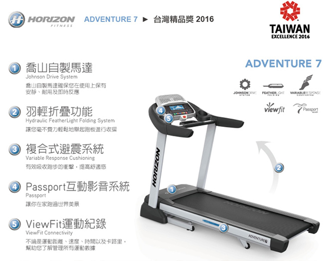 HORIZON Adventure 7 電動跑步機