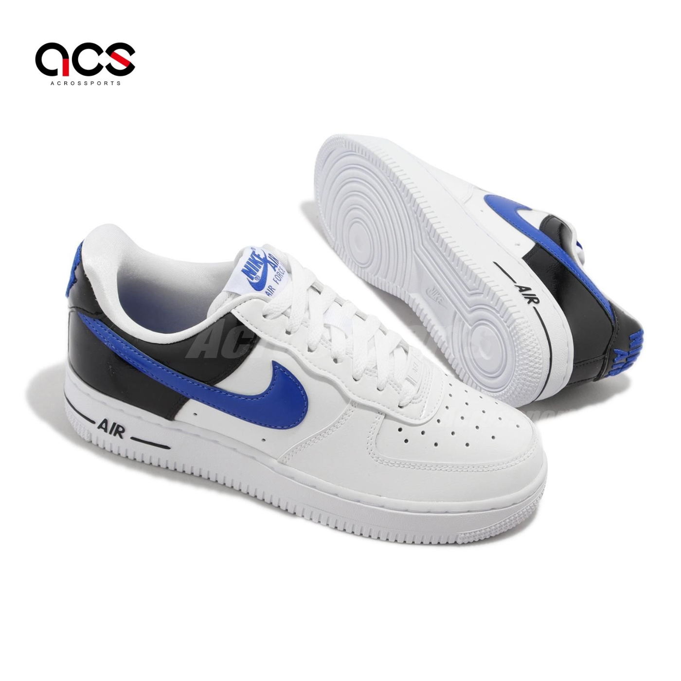 Nike 休閒鞋Wmns Air Force 1 07 ESS SNKR 女鞋白黑漆皮運動鞋