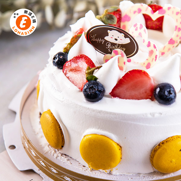 預購-樂活e棧-生日快樂蛋糕-馬卡龍幻想曲蛋糕(6吋/顆,共1顆)