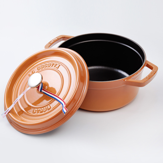 Staub 圓形琺瑯鑄鐵鍋 18cm 1.7L 芥末黃 法國製