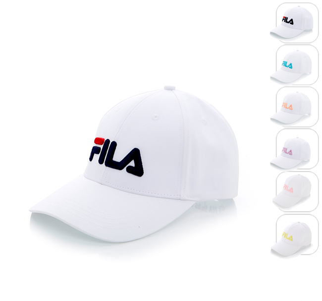 FILA 經典款六片帽-白 HTT-1002-WT
