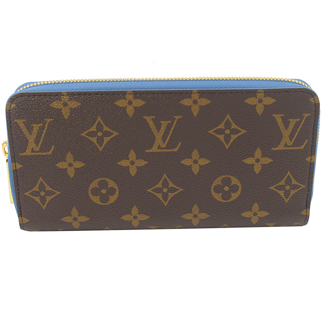 LV M63894經典MONOGRAM花紋PVCㄇ字拉鍊長夾(牛仔藍)