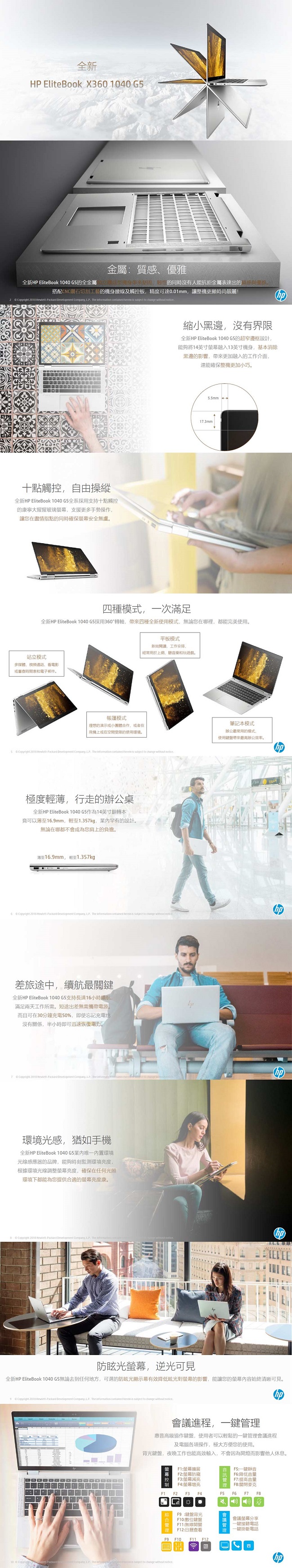 HP Elitebook x360 1040 G5 Intel® i5 14吋商務筆電