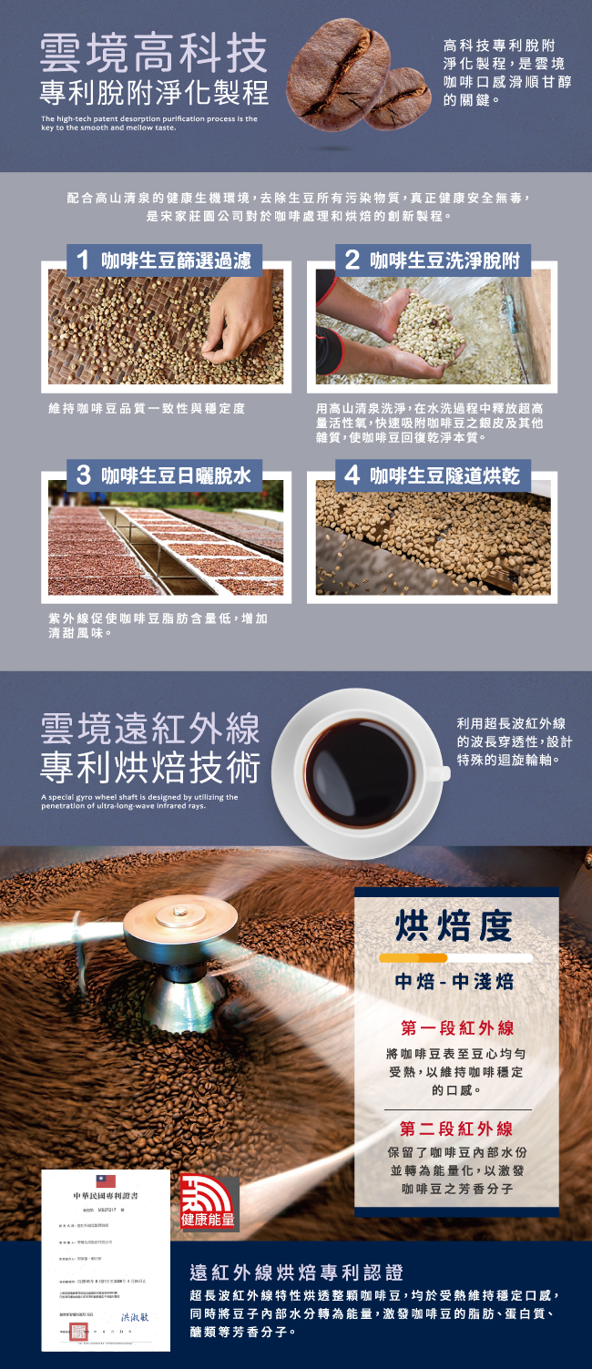 雲境-莊園日式煎焙濾掛咖啡-100%阿拉比卡豆
