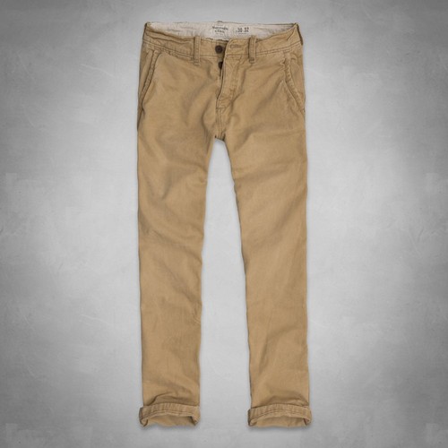 AF a&f Abercrombie & Fitch 長褲 卡其色 1046