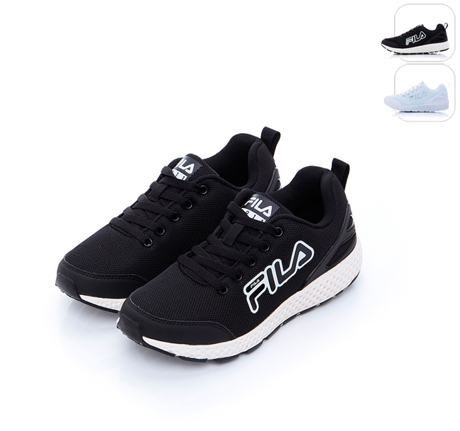 FILA 中性輕量慢跑鞋-黑色 4-J026T-001