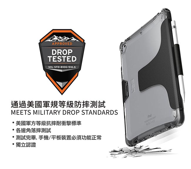 UAG iPad 9.7吋耐衝擊全透保護殻-透明